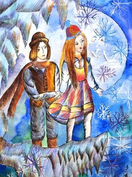 Шайдуллина Аделина, 14 лет, Кай и Герда, б., смеш.тех., ДХШ №2, г. Набережные Челны