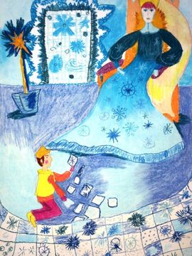 Шишлянникова Анастасия, 11 лет, Во дворце Снежной королевы, б., пастель, ВОДХГ, г. Волгоград