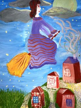 Шлякина Алиса, 12 лет, Мэри Поппинс, б., гуашь, ВОДХГ, г. Волгоград