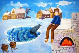 Яровая Дарья, 11 лет, Емеля, б., гуашь, ДХШ №1, г. Астрахань