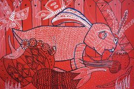 Земляных Виолетта, 12 лет, Зайка-шалунишка, тон.б., смеш. тех., ДХШ, г. Волгодонск, Ростовская обл.