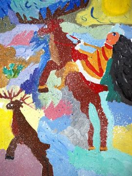Голова Анастасия, 8 лет, Герда и её олени, б., гуашь, ВОДХГ, г. Волгоград