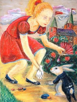 Горюнова Елена, 13 лет, Ваши перчатки,сэр, б., пастель, ДШИ №4, г. Ярославль