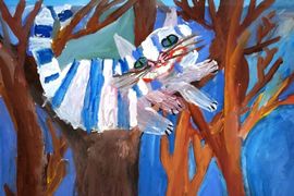Дуров Артем, 9 лет, Чеширский кот, б., гуашь, ВОДХГ, г. Волгоград