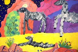 Ефремова Мария, 8 лет, Барашки, б., гуашь, ВОДХГ г. Волгоград