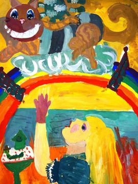 Козловцева Маша, 8 лет, Волшебное путешествие, б., гуашь, ВОДХГ, г. Волгоград