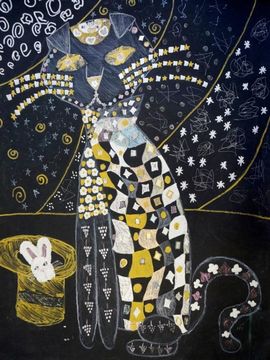 Копанева Настя, 9 лет, Кот-волшебник, б., смеш.тех., ВОДХГ, г. Волгоград