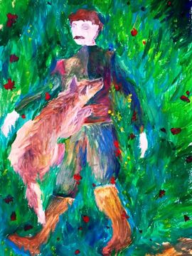 Акимова София, 13 лет, Прощание, б., гуашь, ХШ им. В.А. Серова, г. Тверь