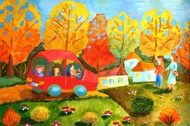 Зорькина Наталья, 11 лет, Едем на дачу!, б., гуашь, ДХШ, г. Волгодонск