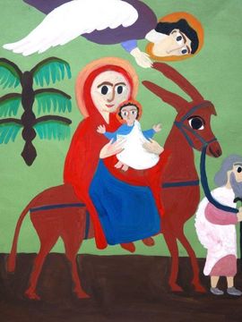 Кузьмичёва Лада, 13 лет, Бегство в Египет, б., гуашь, ДХШ №2, г. Липецк гуашь, ДХШ №2, г. Липецк