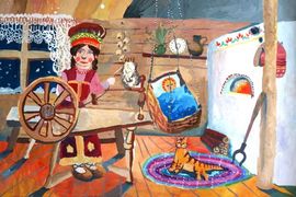 Масалыкина Алёна, 10 лет, В горнице, б., гуашь, ДХШ, г. Волгодонск
