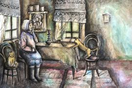 Пустовалова Олеся, 14 лет, В ожидании внуков, б., смеш. тех., ДХШ №2, г. Липецк