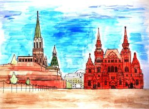 Шверникова Диана, 14 лет, Красная площадь, б., смеш. тех., г. Чебоксары