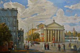 Аразов П.Б. Площадь Павших борцов 65х165 х.,м. 2005 год.