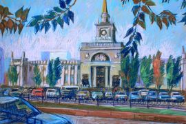 Тур И.Н.,Волгоград. Вокзал.,40х50.,б.пастель,2017г.