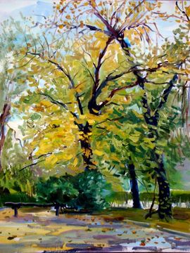 Злобин П. А. Осень. Начало октября, х., м., 50 Х 40, 2017 г.
