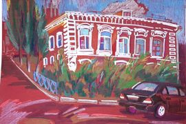 Ковешникова Т.В., Во дворе, б., акв.кар., 2018г.