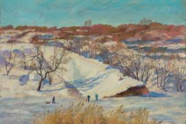 Новикова Е.П. Пруд Ангарский, 40х50,х. м., 2019г.