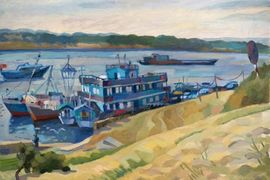 Самарина Л.Ю. Жизнь на Волге, 35х50, х.м., 2010г.