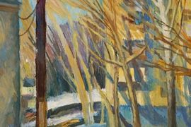 Самарина Л.Ю. Зимний денек, 24,5х16, х.м.,2003г.