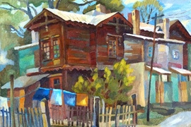 Самарина Л.Ю. Улица Пугачевская, 35х40, х.м., 2010г.