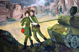 Борясова Виктория, 14 лет, Сталинградская битва, б., гуашь, ДХШ №3, г. Пенза