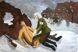 Вишневская Мария, 14 лет, Сталинградская битва, б., гуашь, ДХШ № 3, г. Пенза