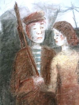 Гаврилова Татьяна, 13 лет, Нежность, б., пастель, ДХШ, Свердловская обл., г. Ревда