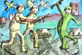 Дыбля Егор, 9 лет, Во время атаки , б., смеш. тех., ДШИ, Волгоградская обл., г. Серафимович