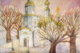 Волкова Алина,15 лет,Исилькульская церковь,б.,пастель,ДШИ,г.Исилькульск,Омская область