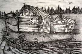 Лазукина Тамара,14 лет,Северная деревня,б.,гел.ручка,ДШИ 34,г.Северодвинск