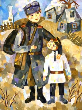 Кидярова Татьяна, 11 лет, Долгожданная встреча, б., гуашь, г. Керчь