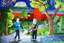 Кочетков Михаил, 13 лет, Цветы ветерану, б., гуашь, ДХШ, г. Иваново