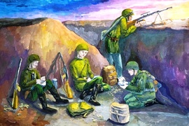 Москоленко Анна, 14 лет, Затишье перед боем, б., гуашь, г. Невинномысск