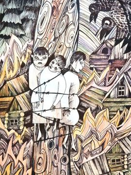 Никифорова Нина, 15 лет, Волынская трагедия, б., смеш. тех., ДШИ, Ямало-Ненецкий АО, п. Пурпе