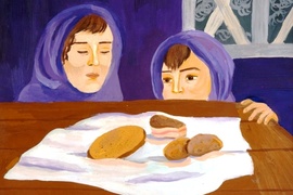 Сухенко Анна, 13 лет, Блокадный хлеб, б., гуашь, ДХШ, Краснодарский край, ст-ца Крыловская