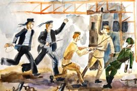 Хайдукова Милена, 14 лет, Бои за улицы Сталинграда, б., гуашь, ДХШ, Нижегородская обл.,г.Семёнов