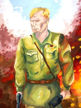 Цыбулевская Софья, 16 лет, Солдат, б., гуашь, ДТ Русинка, Волгоградская обл., г. Волжский