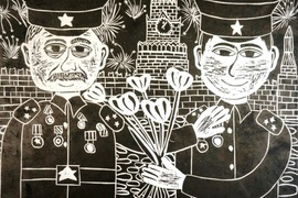 Шмидт Глеб, 11 лет, Офицерская династия, линогравюра, ДШИ, Омская обл., с. Лузино