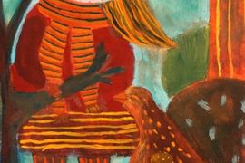  Силенских Дарья, 10 лет, «В нашем саду», б., гуашь, преп. Куренкова А.М.