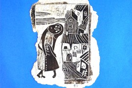 Токарева Анастасия, 13 лет, «Мама», гравюра, преп. Куренкова А.М.