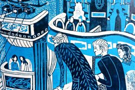  Новикова Мария, 17 лет, «Антракт», линогравюра, преп. Улитина А.Б.