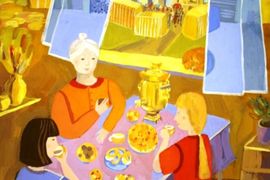 Юлина Лера, 15 лет. В гостях у бабушки, б., гуашь, МБУ ДО "ДХШ№2", г. Северодвинск, Архангельская область