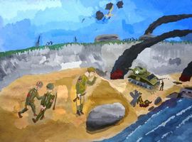 Кушнов Владислав, 14 лет, На безымянной высоте, б., гуашь,  ДШИ, с. Лузино, Омский р-он, Омская обл.