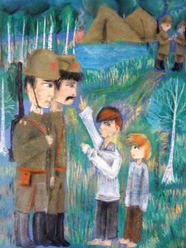 Найден Анастасия, 12 лет, Пацаны, тон.б., пастель,  ДШИ, с. Лузино, Омский р-он, Омская обл.