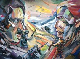 Носко София, 15 лет, Противостояние, б., гуашь, ДШИ №1, г. Надым, ЯНАО