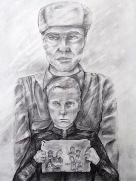 Кочергина Екатерина, Будем помнить всегда, карандаш,  17лет, МОУ СШ № 40