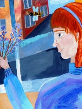 Самарина Ульяна, Пчёлка, б., гуашь
