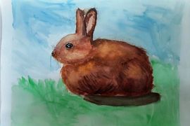 .Конюхова Варвара, 9 лет, Заяц русак,  Нижегородская обл., п.Пильна