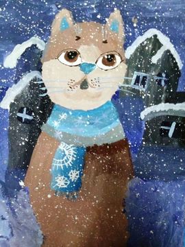 Конюхова Варвара, 9 лет, Как у нашего кота, шубка очень хороша.,Нижегородская обл., п.Пильна